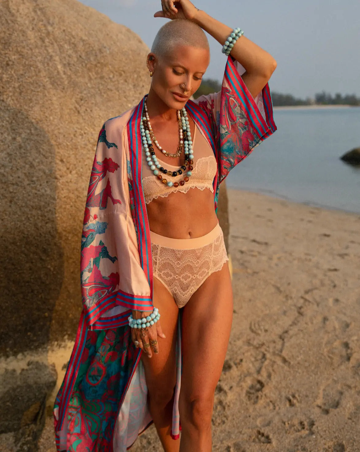 Happy Clit Kimono Pink Qinkimo