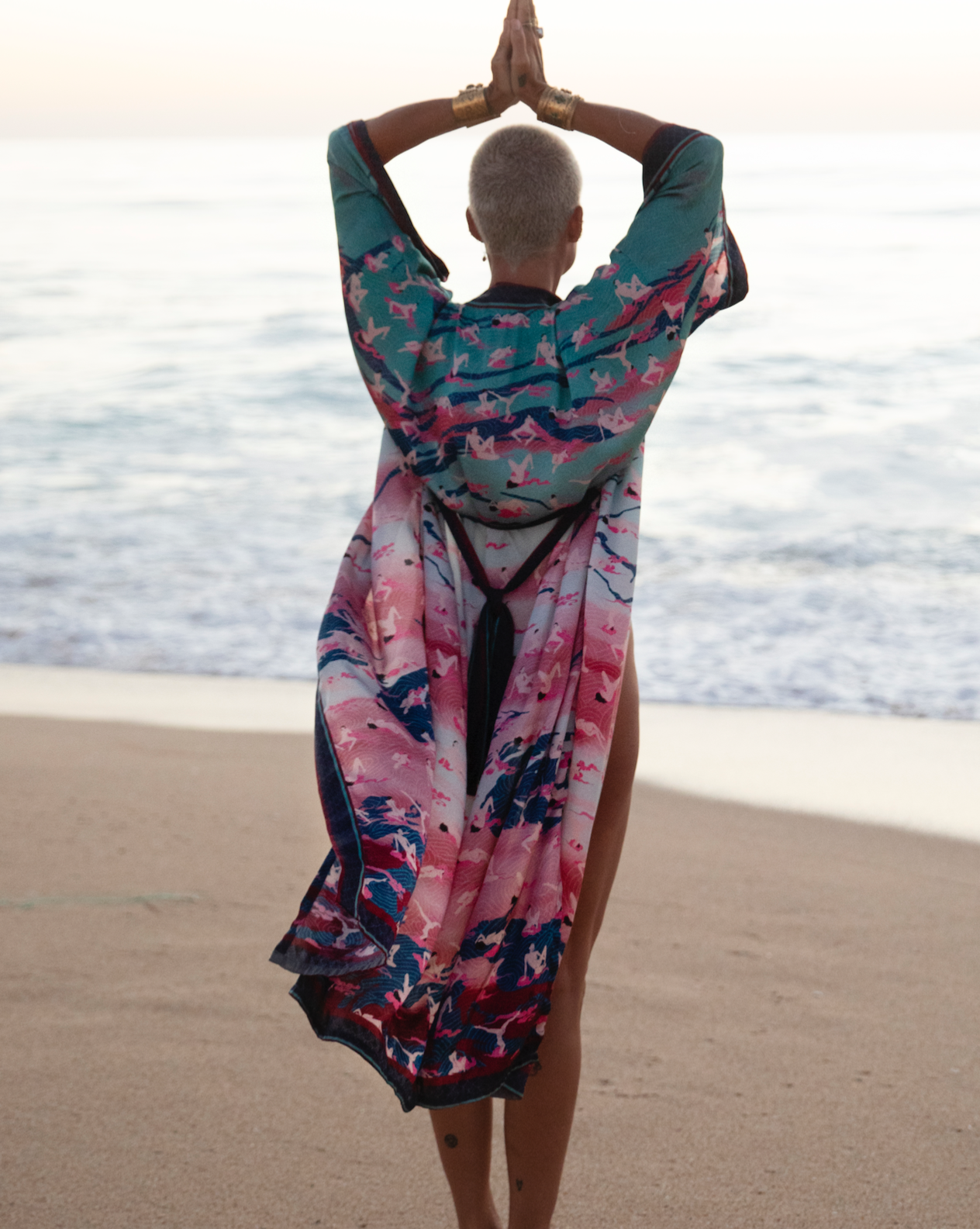 Pink Flow Kimono Qinkimo