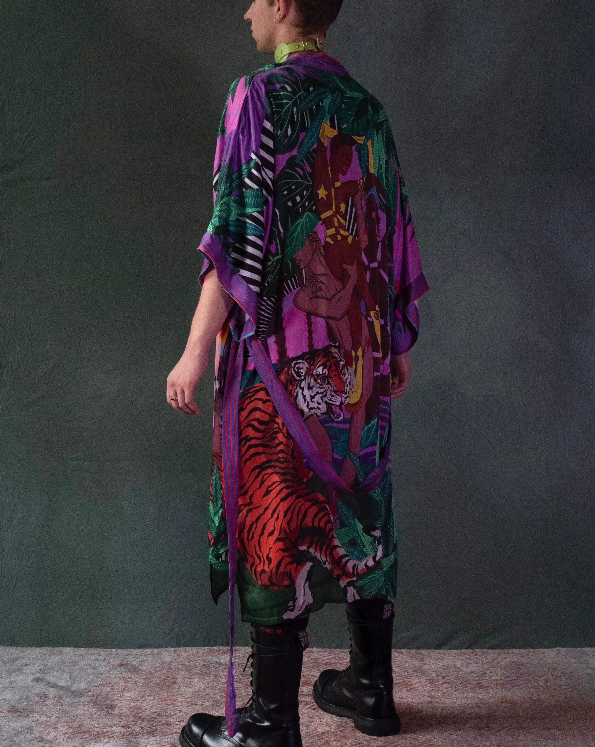 Jungle of Eden Kimono Purple Qinkimo
