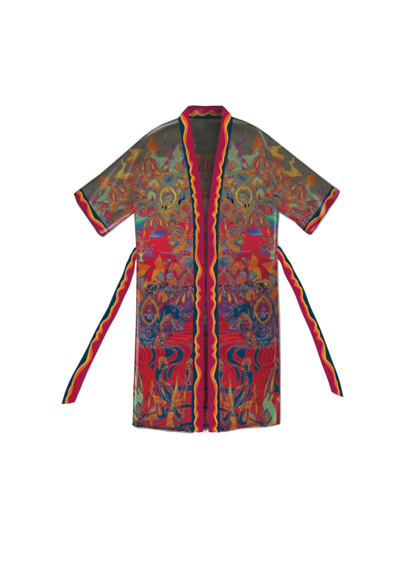 Happy Clit Kimono Red