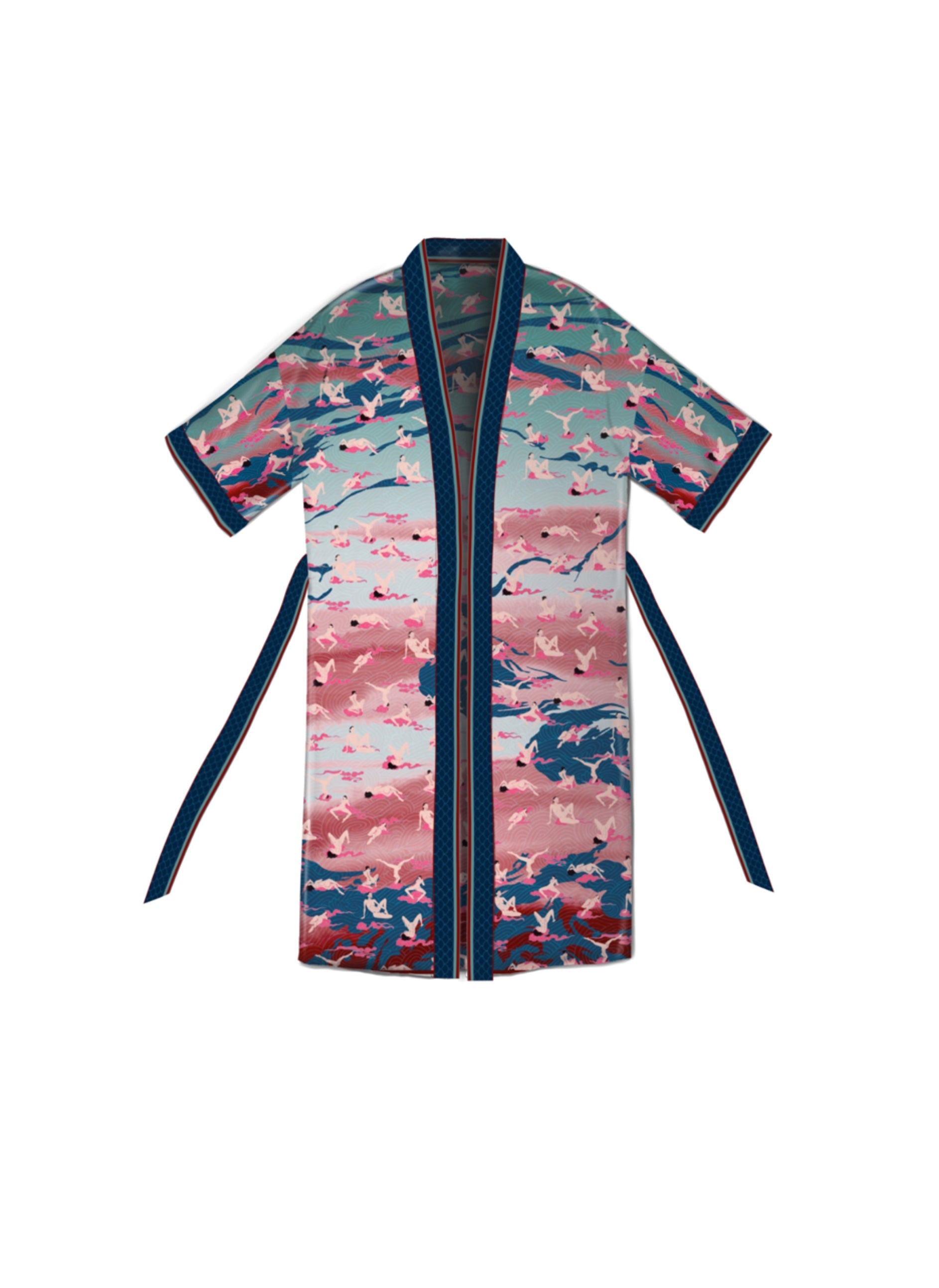 Pink Flow Kimono Qinkimo