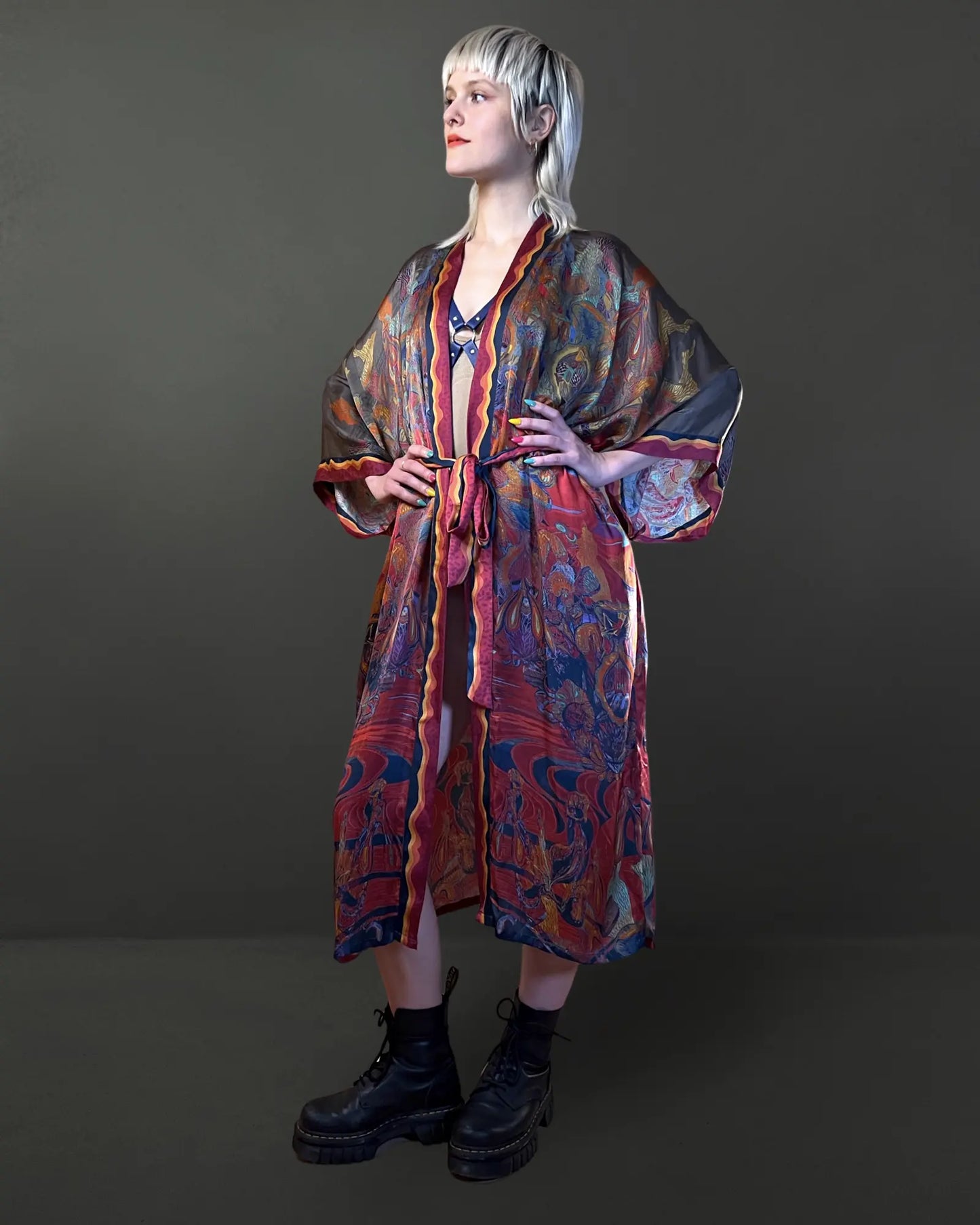 Happy Clit Kimono Red Qinkimo