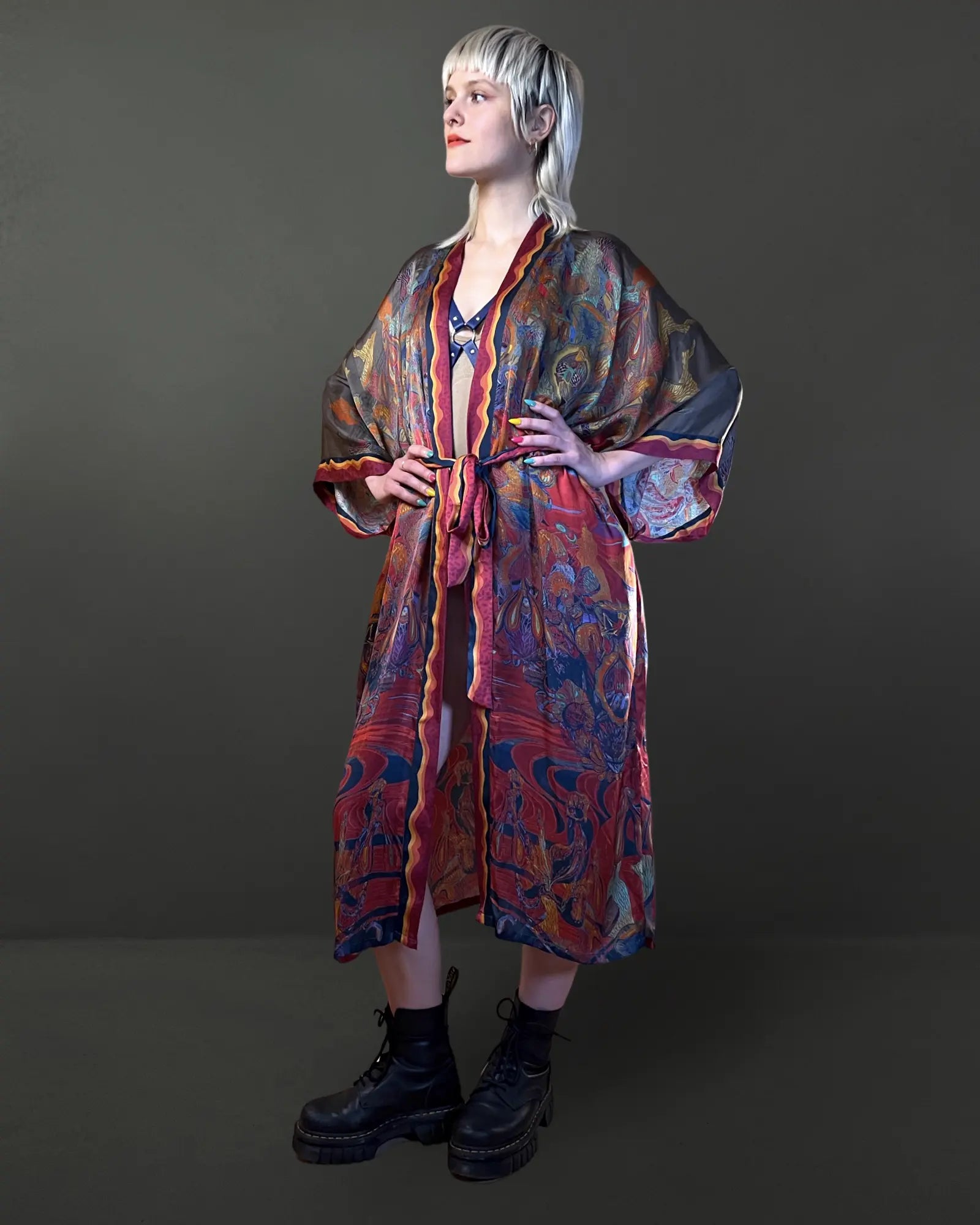 Happy Clit Kimono Red Qinkimo