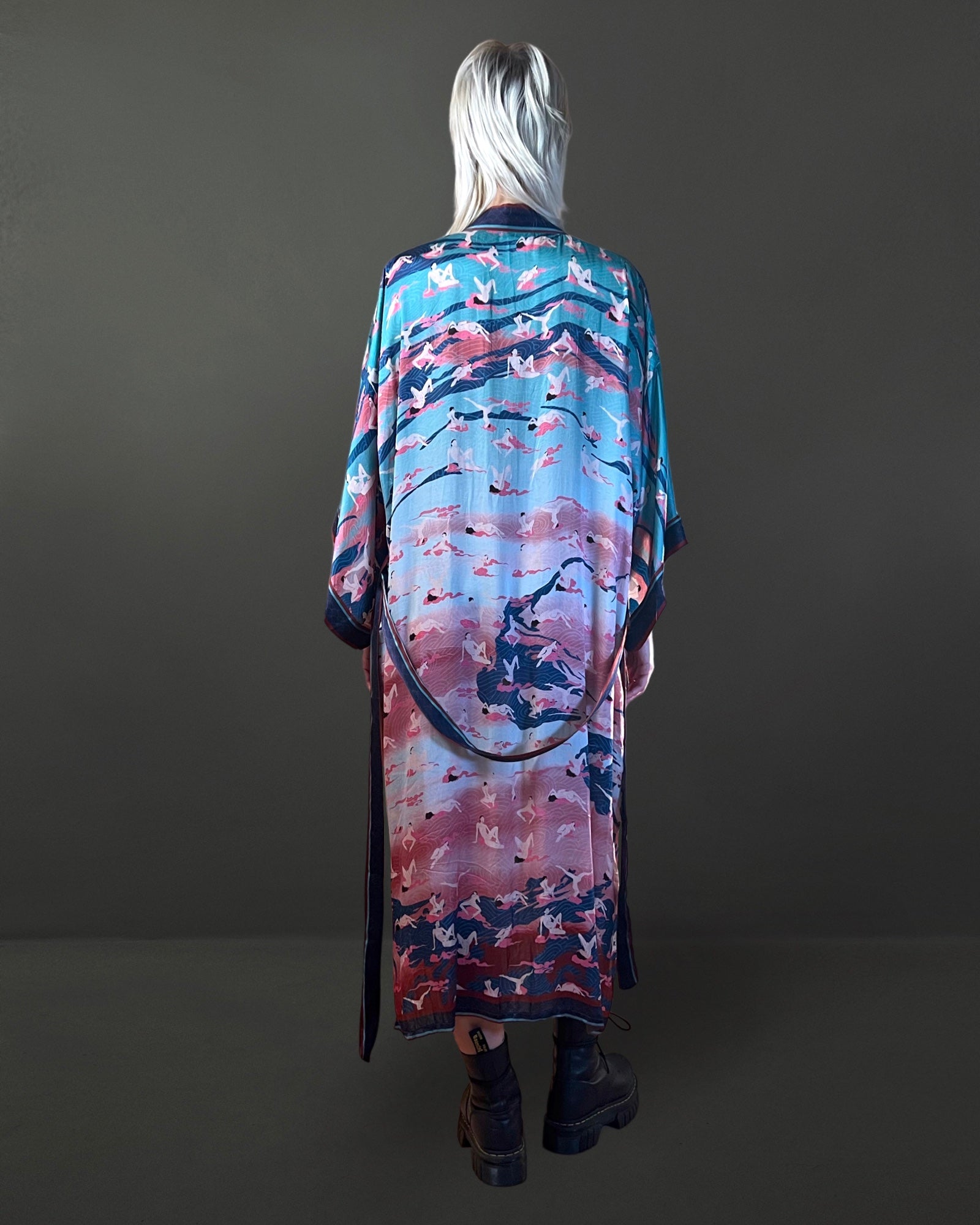 Pink Flow Kimono Qinkimo