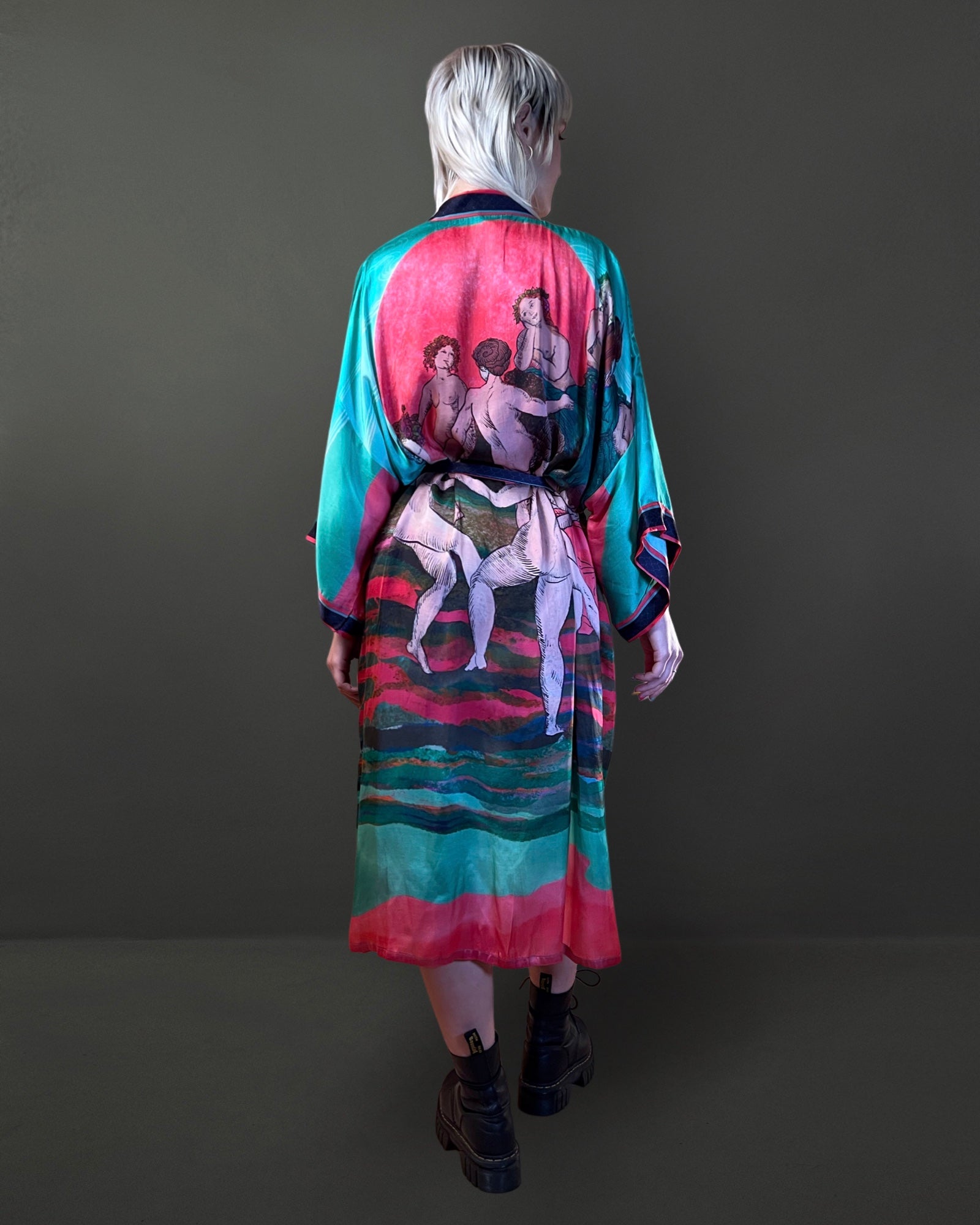 Moon Dance Kimono Green Qinkimo