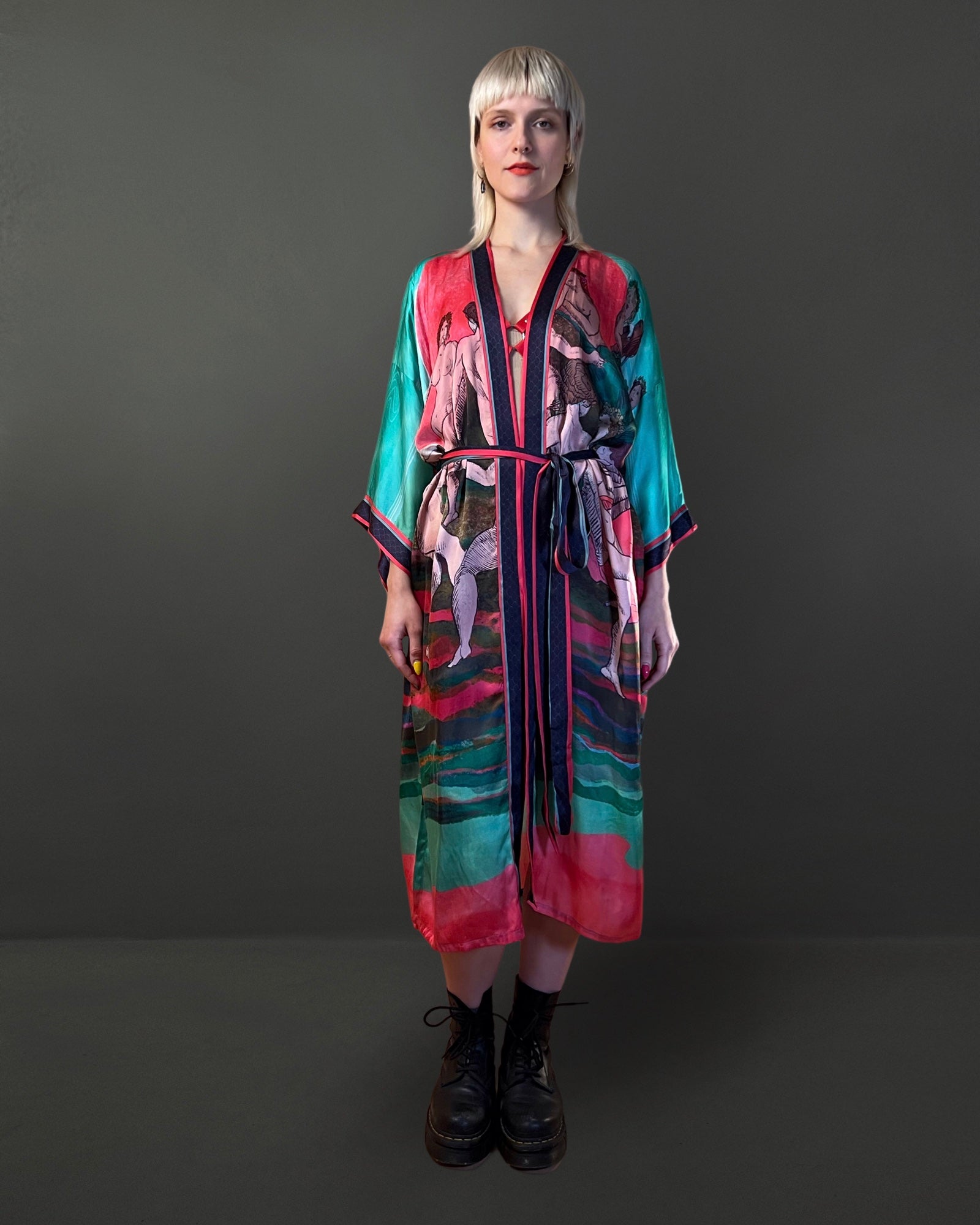 Moon Dance Kimono Green Qinkimo