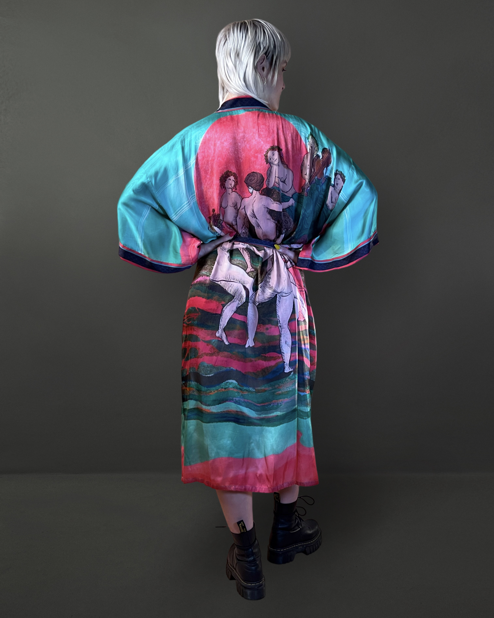 Moon Dance Kimono Green Qinkimo