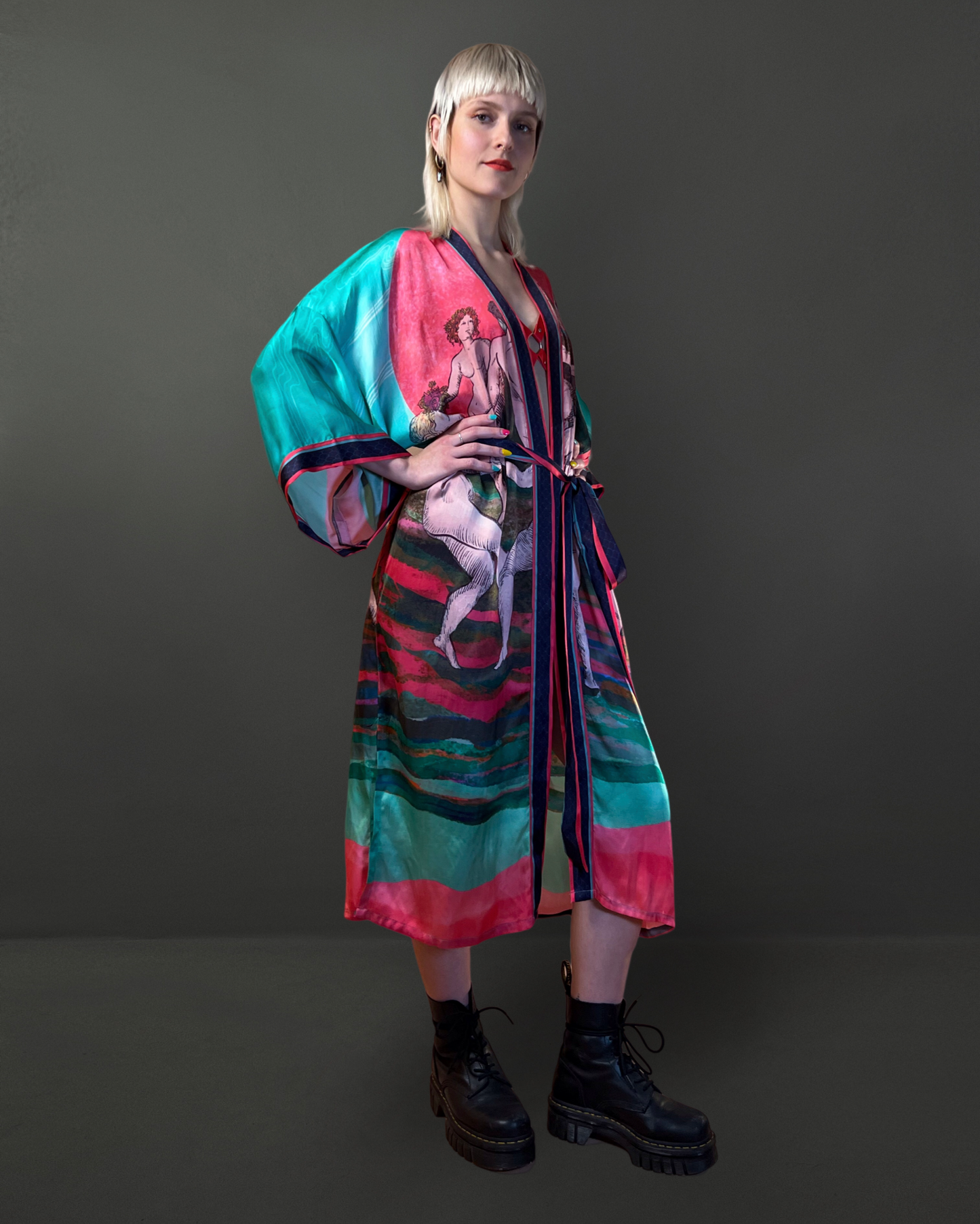 Moon Dance Kimono Green Qinkimo