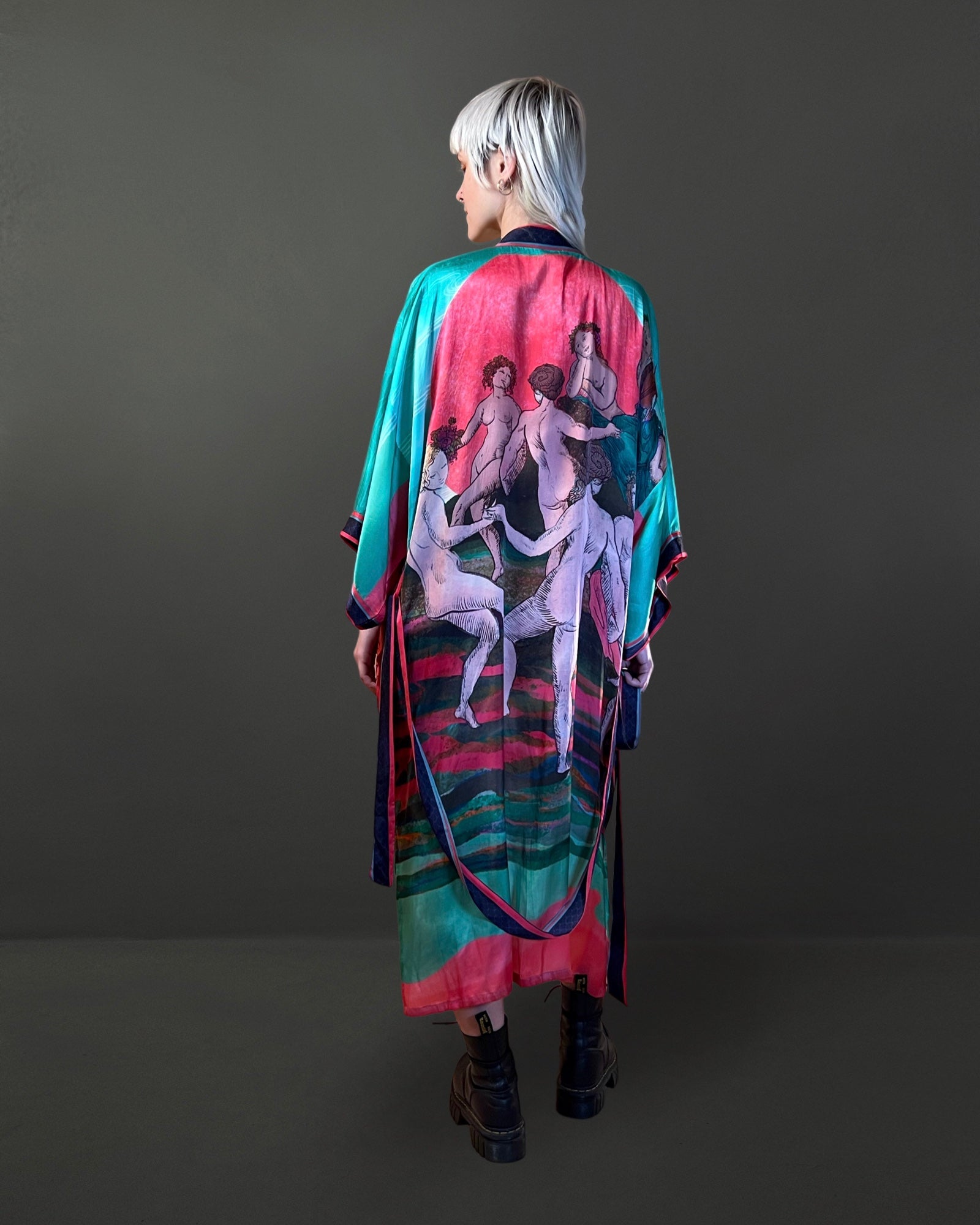 Moon Dance Kimono Green Qinkimo