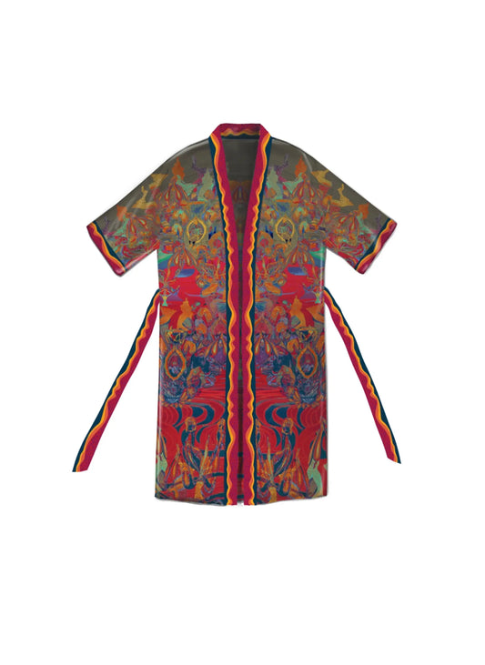 Happy Clit Kimono Red Qinkimo